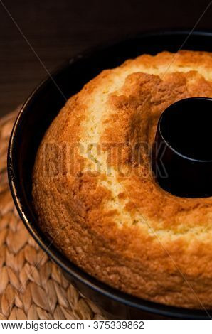 Polish Lemon Sand Cake Known As Babka Cake