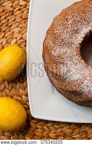 Polish Lemon Sand Cake Known As Babka Cake