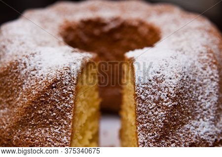 Polish Lemon Sand Cake Known As Babka Cake