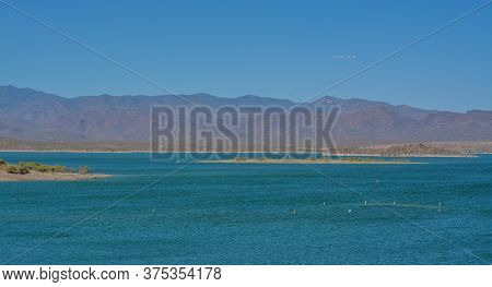 View Of Lake Pleasant In Lake Pleasant Regional Park, Sonoran Desert, Arizona Usa