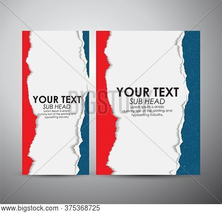 Abstract Torn Paper With Space. Graphic Resources Design Template. Vector Illustration.