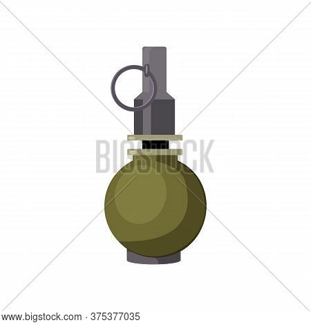Ball Grenade Illustration. Danger, Explosion, Bomb. Weapon Concept. Illustration Can Be Used For Top