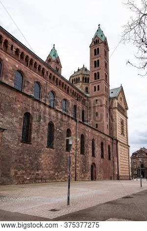 Cathedral In Speyer, Germany. Officially Called The Imperial Cathedral Basilica Of The Assumption An
