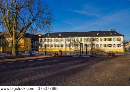 Cathedral Square With Bishop Chair At Speyer Cathedral, Speyer, Rhineland-palatinate, Germany.