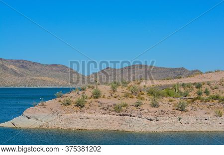 View Of Lake Pleasant In Lake Pleasant Regional Park, Sonoran Desert, Arizona Usa