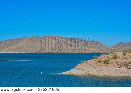 View Of Lake Pleasant In Lake Pleasant Regional Park, Sonoran Desert, Arizona Usa