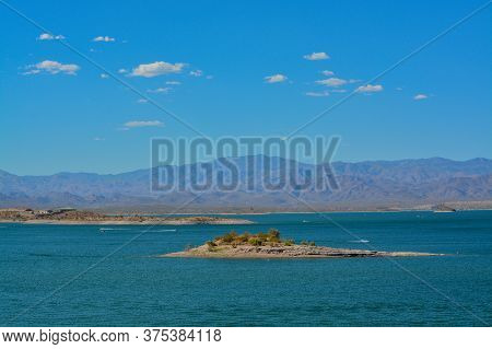 View Of Lake Pleasant In Lake Pleasant Regional Park, Sonoran Desert, Arizona Usa
