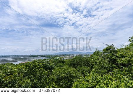 High Angle View On Sam Muk Mountain In Chon Buri Province In Thailand