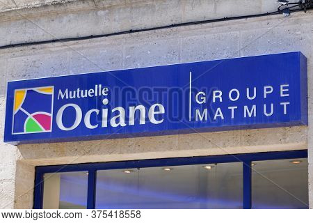 Bordeaux , Aquitaine / France - 07 06 2020 : Mutuelle Ociane Sign And Text Logo Of French Matmut Gro