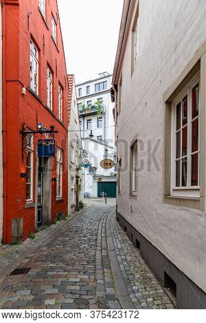 Bremen, Germany - August 5, 2019: Picturesque Houses In Historic Schnoorviertel, A Neighbourhood In 
