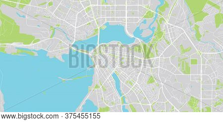 Urban Vector City Map Of Kazen, Russia