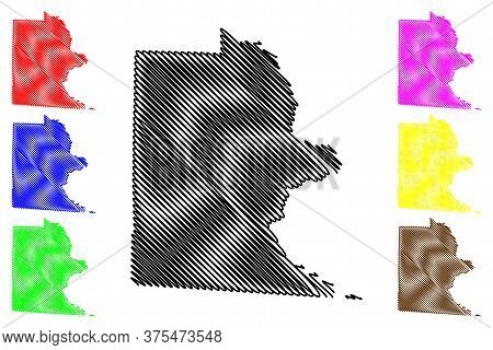 Brooks County, Georgia (u.s. County, United States Of America,usa, U.s., Us) Map Vector Illustration