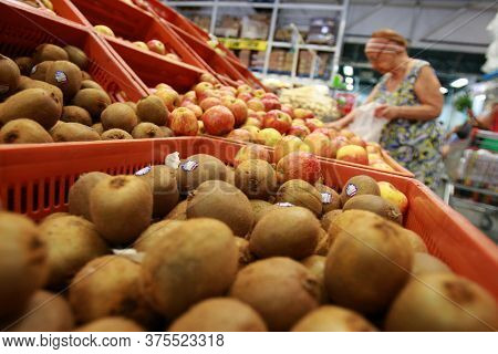 Salvador, Bahia / Brazil - November 11, 2016: Customers Are Seen Shopping At The Supermarket In The 