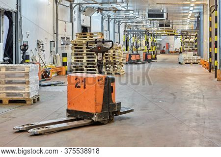 St. Petersburg, Russia - October 10, 2016: Equipment Of A Cold Food Warehouse In The Area Of Loading