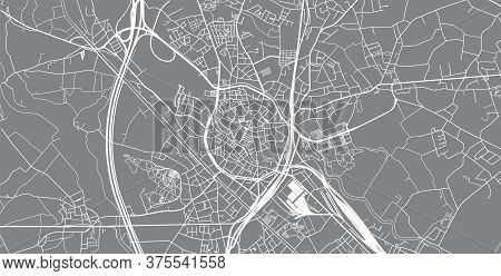 Urban Vector City Map Of Mechelen, Belgium