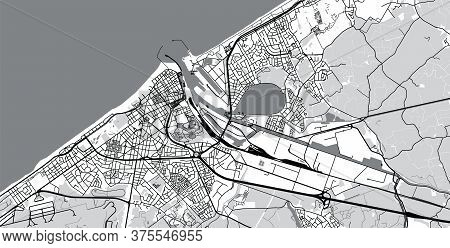 Urban Vector City Map Of Ostend, Belgium