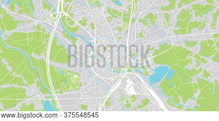 Urban Vector City Map Of Mechelen, Belgium