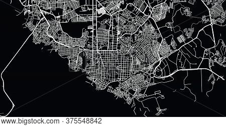 Urban Vector City Map Of Manaus, Brazil