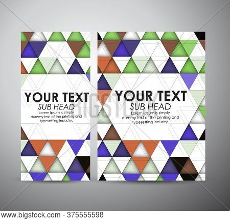 Business Design Abstract Triangle And Geometric Strip Pattern Background. Vector Illustration.