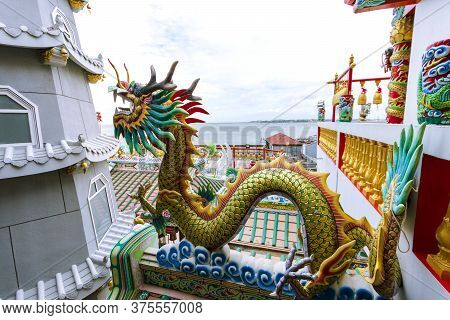 Sam Muk Shrine On Sam Muk Mountain In Chon Buri Province In Thailand