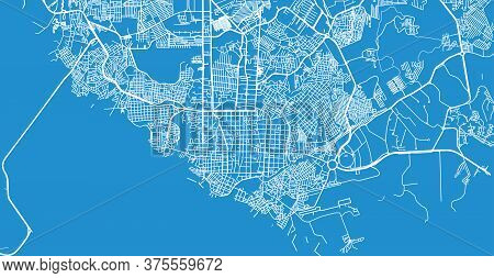 Urban Vector City Map Of Manaus, Brazil