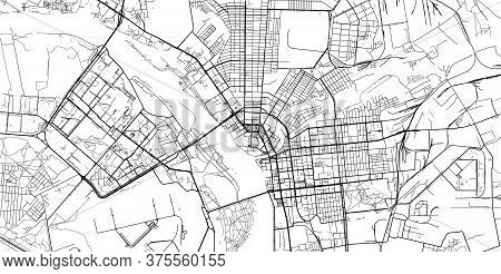 Urban Vector City Map Of Omsk, Russia