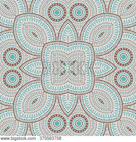 Flat Victorian Majolica Tile Seamless Pattern. Ethnic Structure Vector Patchwork. Ceramics Print Des