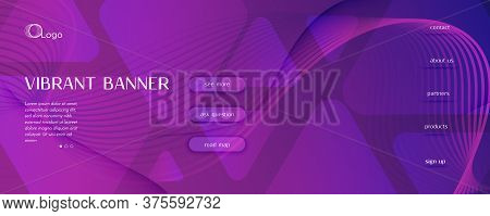 Fluid Background. Abstract Flow Lines Landing Page. Vector Dynamic Banner. Color Minimal Template. P