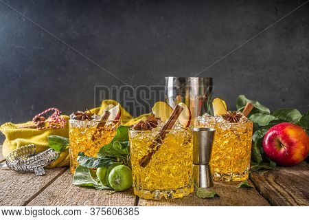 Apple Cider Cocktail With Spices