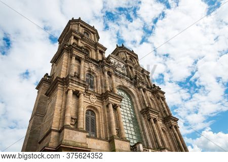 RENNES, FRANCE - April 28, 2018: Cathedral Saint-Pierre of Rennes in Rennes, France