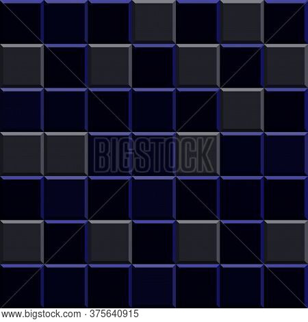 Minimal Blue And Stromboli Shade Geometric Square Mosaic Tile Pattern Texture