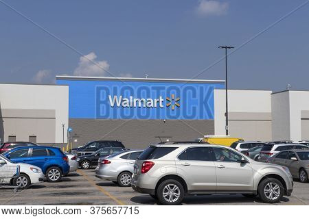 Indianapolis - Circa July 2020: Walmart Retail Location. Walmart Introduced Its Veterans Welcome Hom