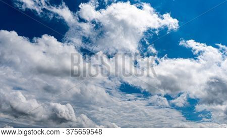 Blue Sky With Cloud Closeup In Deuchland.