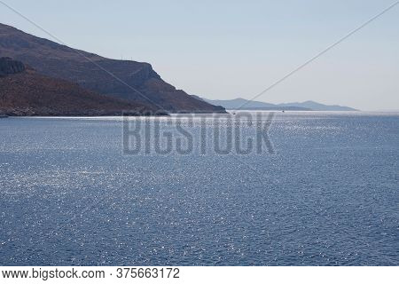Aerial View Over The Aegean Sea Near Kalimnos Island. Greece