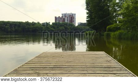 Pier On The Banks Of The Olkhovka River