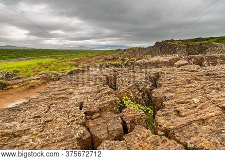 View Of The Rift Valley That Marks The Crest Of The Mid-atlantic Ridge And The Boundary Between The 