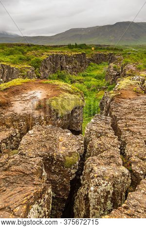 View Of The Rift Valley That Marks The Crest Of The Mid-atlantic Ridge And The Boundary Between The 