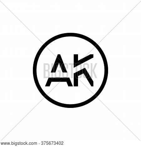 Ak Logo Design Business Typography Vector Template. Creative Linked Letter Ak Logo Template. Ak Font