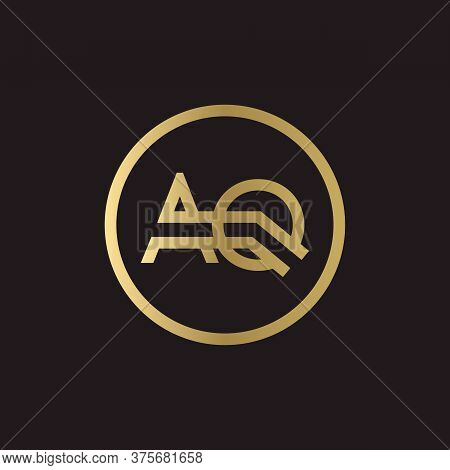 Aq Logo Design Business Typography Vector Template. Creative Linked Letter Aq Logo Template. Aq Font
