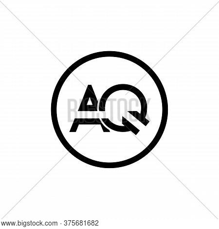 Aq Logo Design Business Typography Vector Template. Creative Linked Letter Aq Logo Template. Aq Font