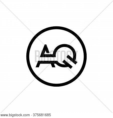Aq Logo Design Business Typography Vector Template. Creative Linked Letter Aq Logo Template. Aq Font