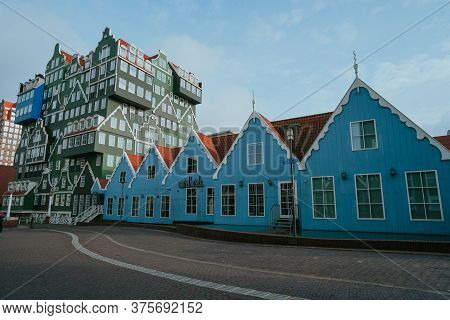 Zaandam, Netherlands - March 6, 2020: Inntel Hotels In Russische Buurt - Russian Neighbourhood In Za
