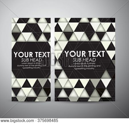 Business Design Abstract Triangle And Geometric Strip Pattern Background. Vector Illustration.