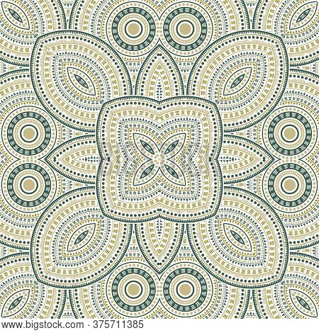 Beautiful Italian Maiolica Tile Seamless Ornament. Ethnic Geometric Vector Patchwork. Tapis Print De