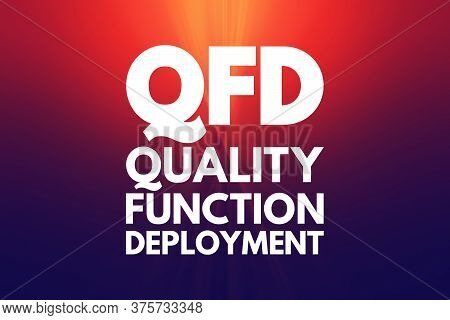 Qfd - Quality Function Deployment Acronym, Business Concept Background