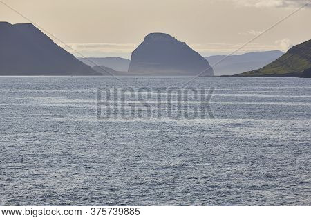 Dramatic Island In Faroe Archipelago. North Atlantic Ocean