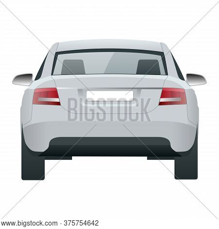 Car Rear Vector Image View Rear Sedan Vector & Photo (Free Trial) | Bigstock