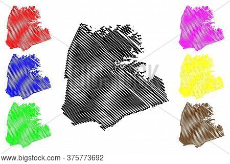 Hart County, Georgia (u.s. County, United States Of America,usa, U.s., Us) Map Vector Illustration, 