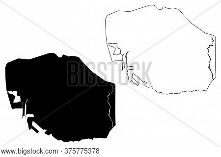 Kingston City (jamaica Island) Map Vector Illustration, Scribble Sketch City Of Kingston Map