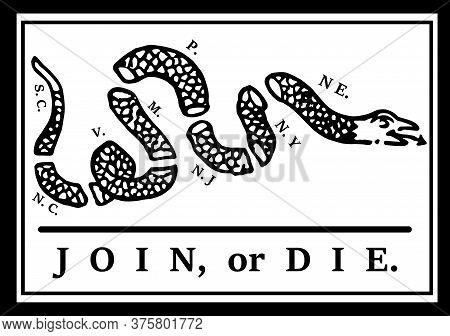 Join Or Die By Benjamin Franklin A Political Cartoon Commentary On The Disunity Of The Thirteen Colo